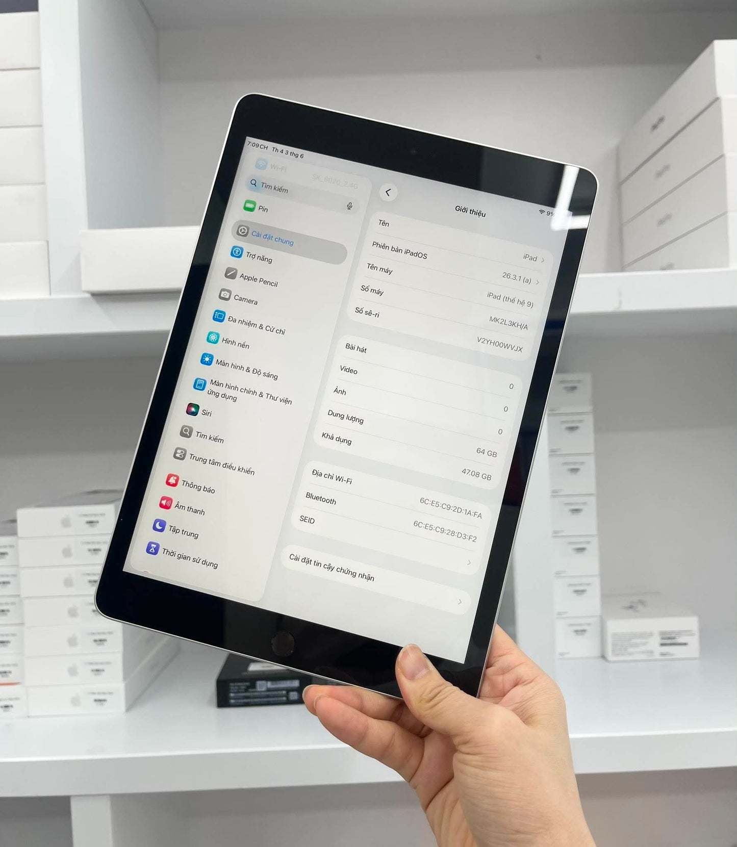IPAD GEN 9 64GB XAM - Pin 100% - 0WVJX