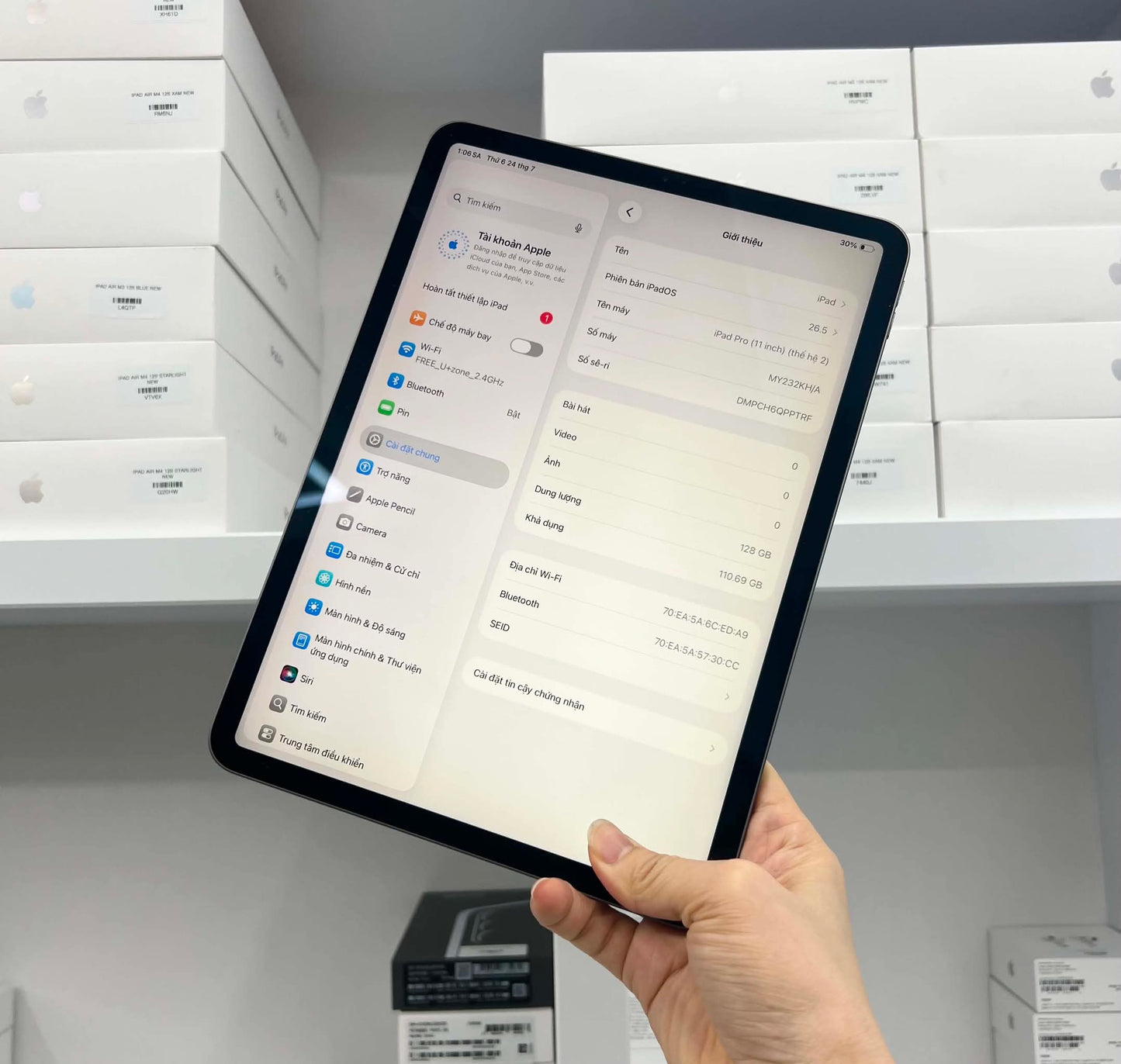IPad Pro 2020 bản 128gb Màu xám- Pin 84% - PPTRF - A-*