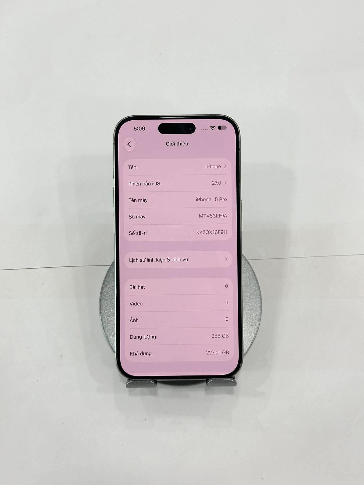IPhone 15 Pro 256GB Màu Titan - Thay Pin 100% -27841 - a- Teku