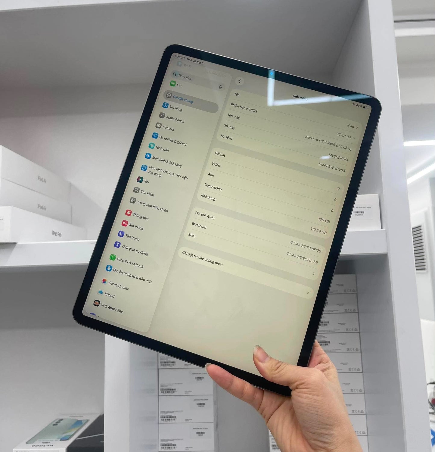 IPad Pro 2020 bản 128GB Màu xám 12.9 inch - Pin 88% - 9PV03 A-*