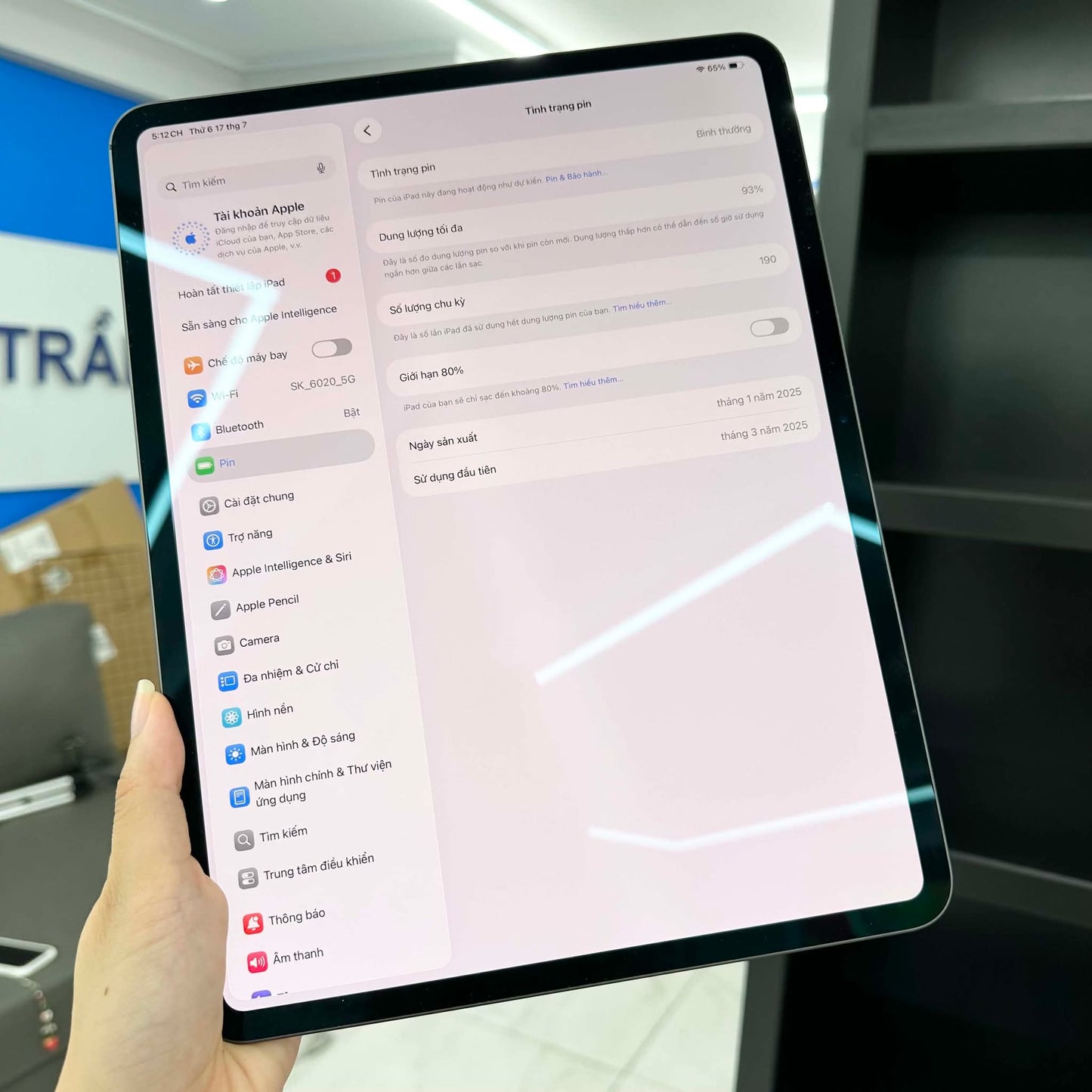 IPad Pro M4 bản 256GB Màu xám 13inch - Pin 93% - WP9KQ - A-