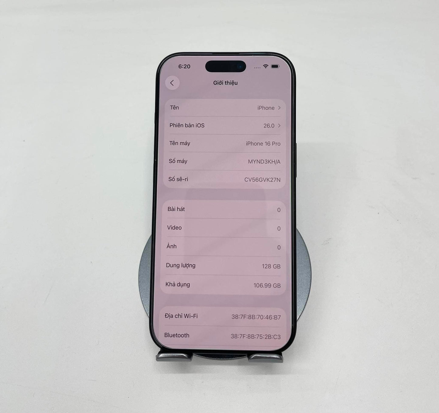 IPhone 16 Pro 128GB màu đen - Pin 100% sạc 27 lần - 93523