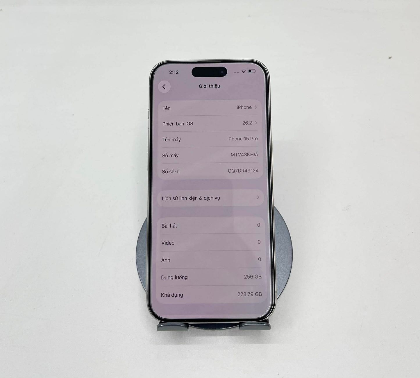 IPhone 15 Pro 256gb Màu Trắng - Pin thay mới 100% - 27548 A-