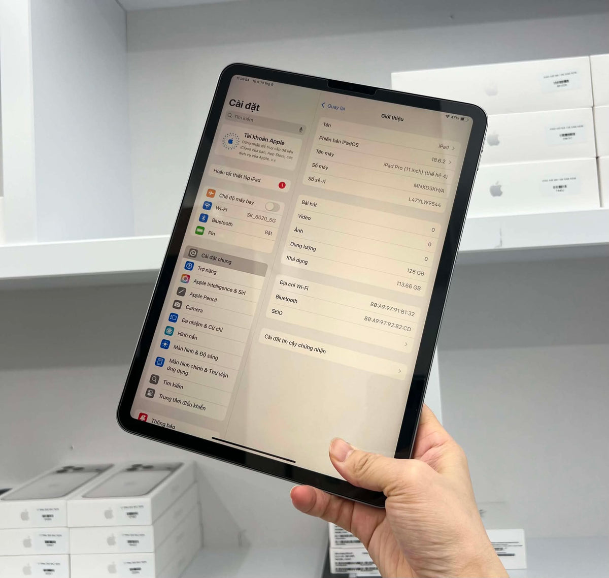 IPAD PRO M2 128 Màu Xám - Pin 74% - w9544 - a-*