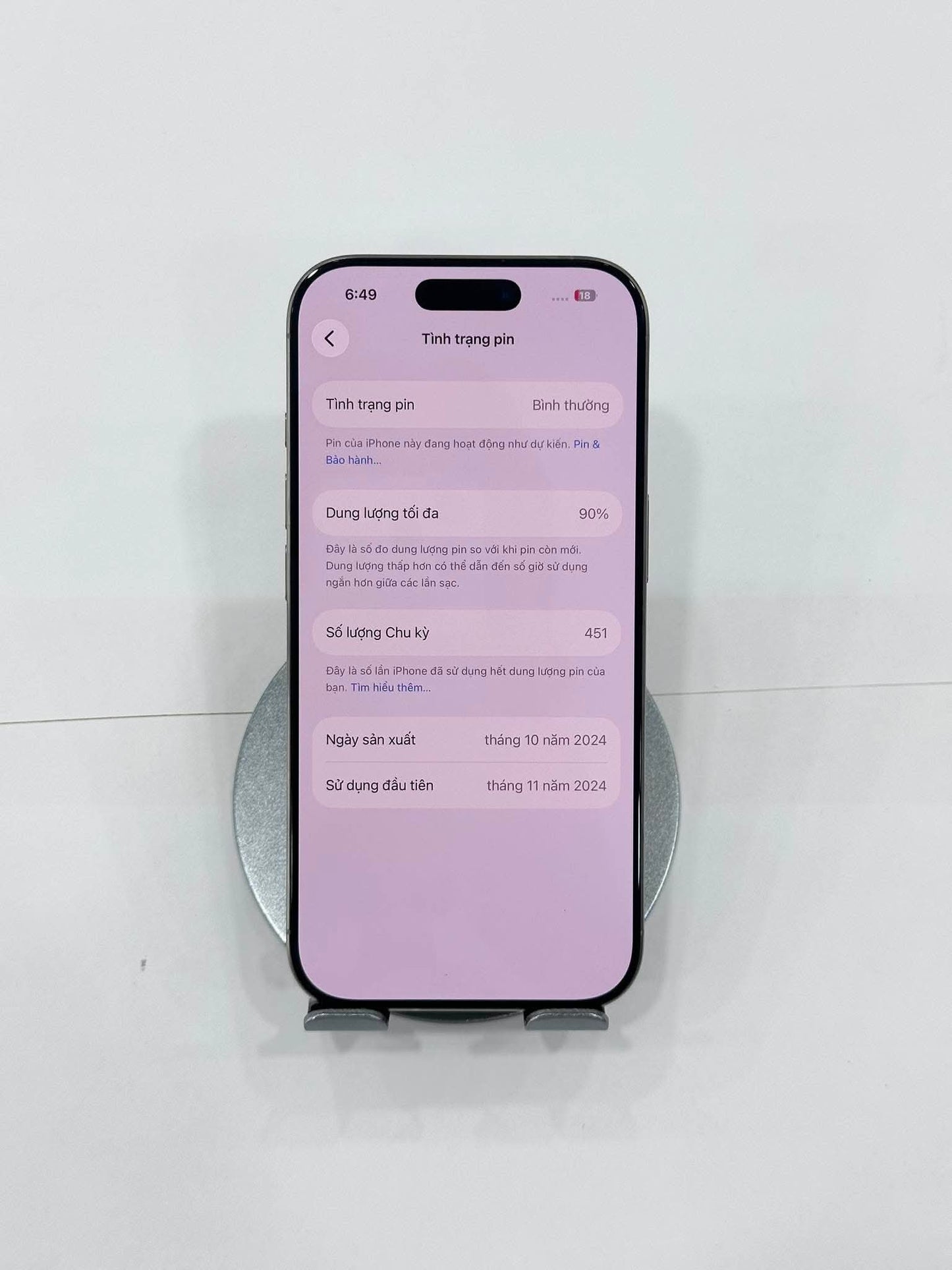 IPhone 16 Pro 128gb Màu Titan - Pin 90% - 59317 Teku