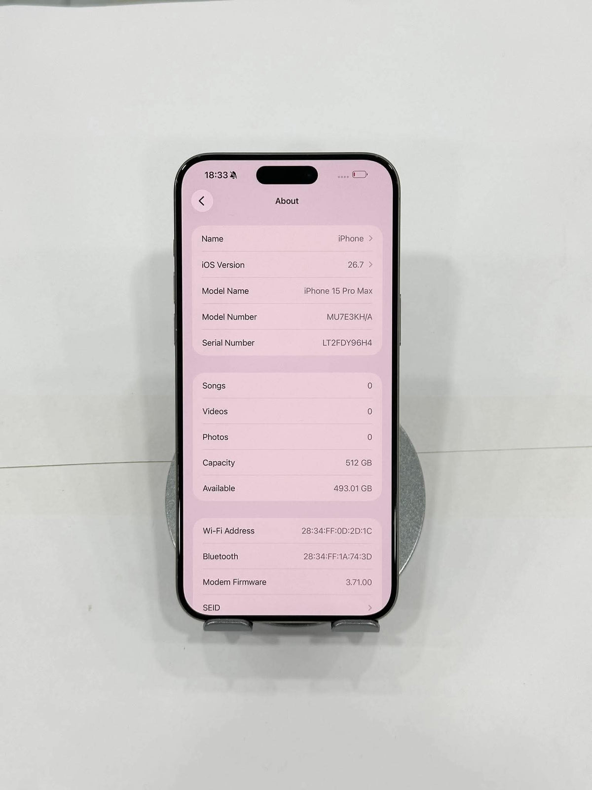 IPhone 15 Promax 512gb Màu Titan - Pin 86% - 90266 - a-