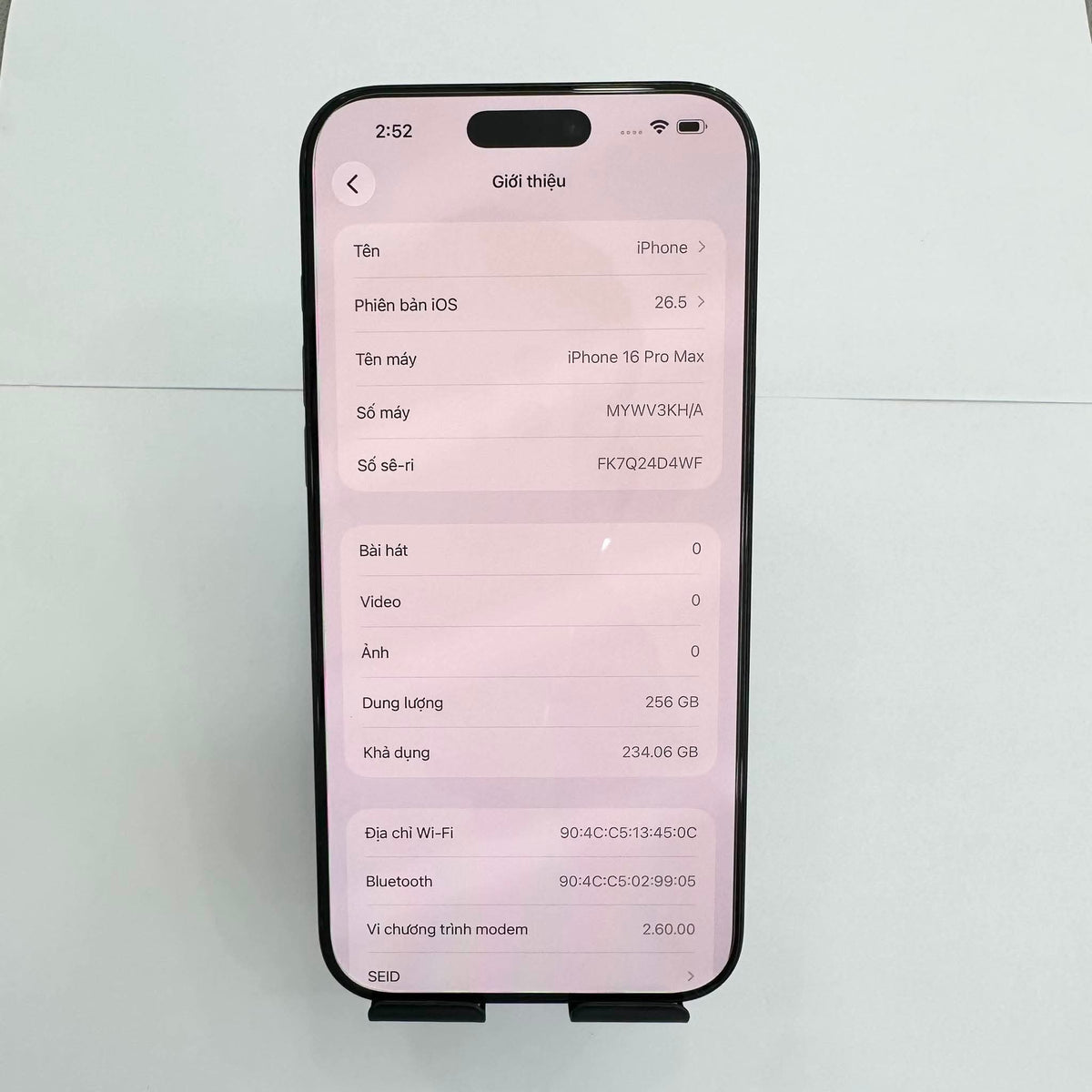 IPhone 16 ProMax 256GB Màu đen - Pin 91% - 60716 - A-* teku