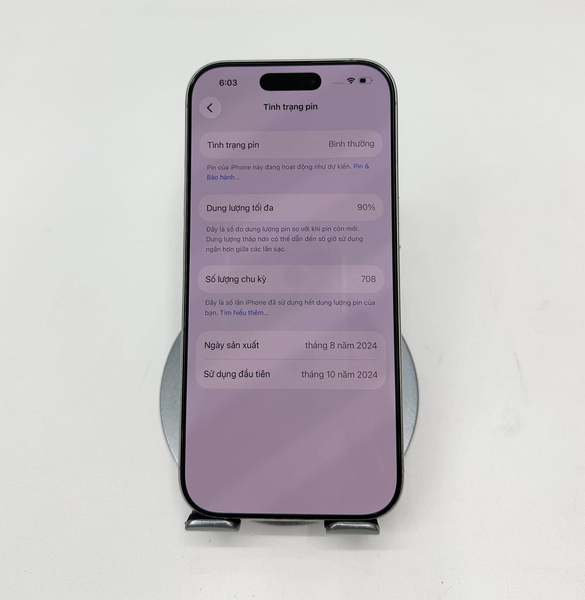 IPhone 16 Pro 256gb Trắng - Pin 90% - 64042 -a-* Busan