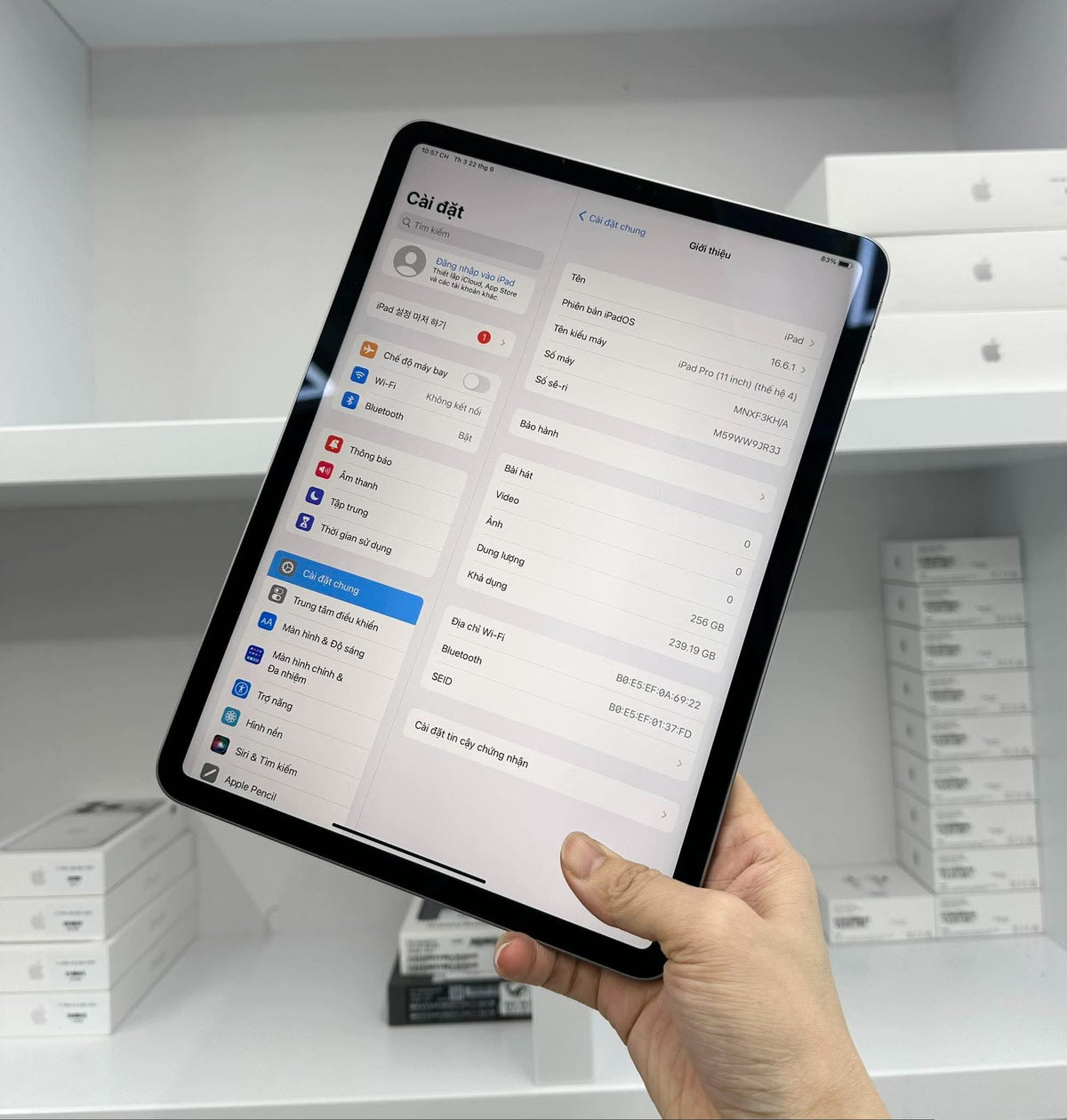 IPAD PRO M2 128 Màu Xám - Pin 100% sạc 27 lần - 9jr3j