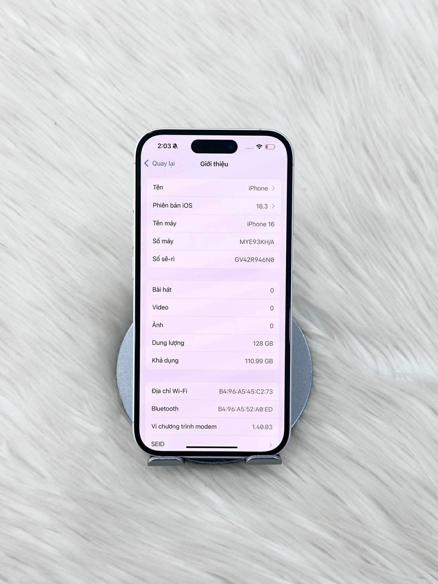 Iphone 16 128 Màu Trắng - Pin 100% sạc 1 lần - 18101/ 57778 Box TEKU