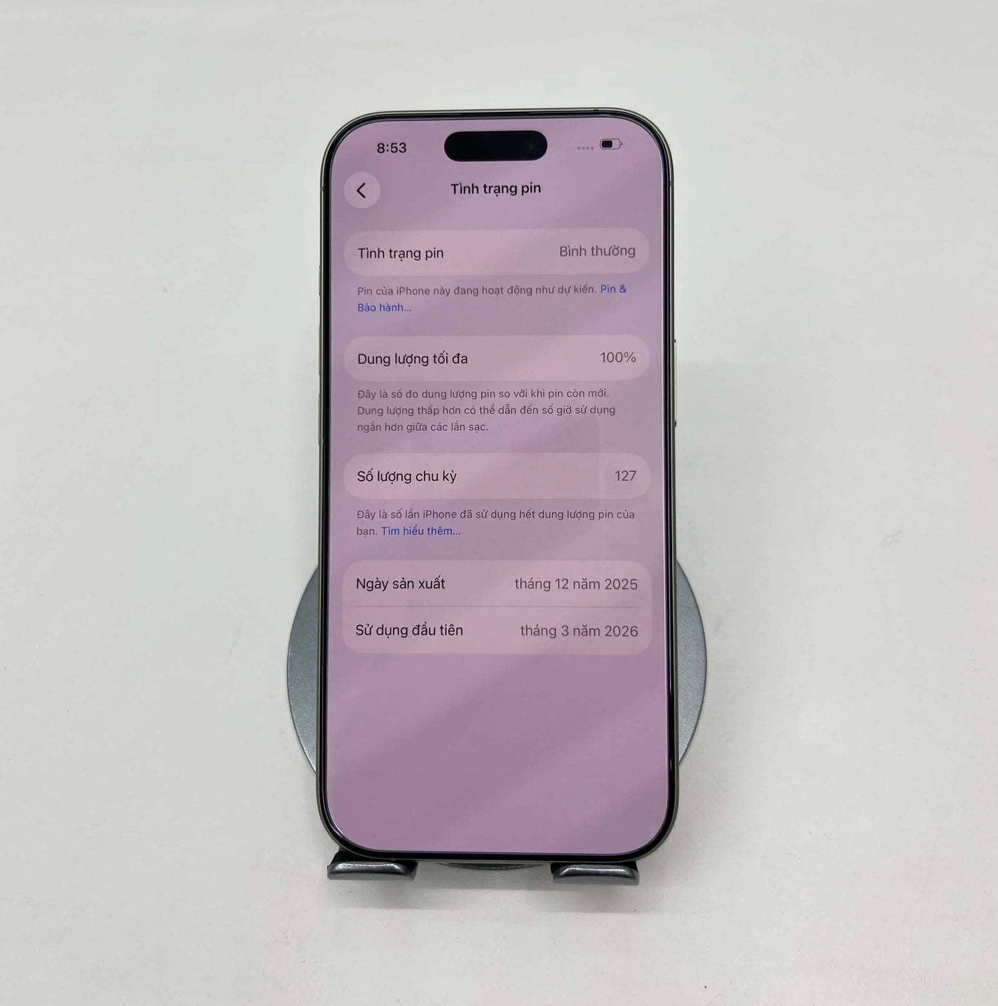 IPhone 17 bản 256GB Màu Xanh Lá - Pin 100% - 65448