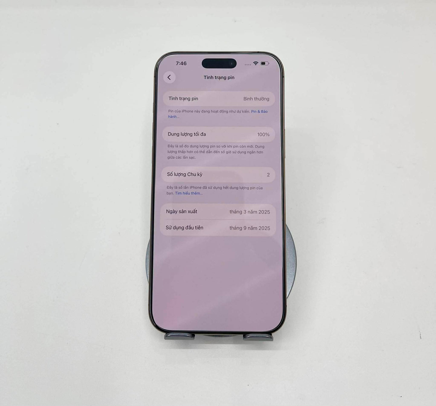 IPhone 16 Promax 256GB màu Vàng - Pin 100% sạc 2 lần- 63197