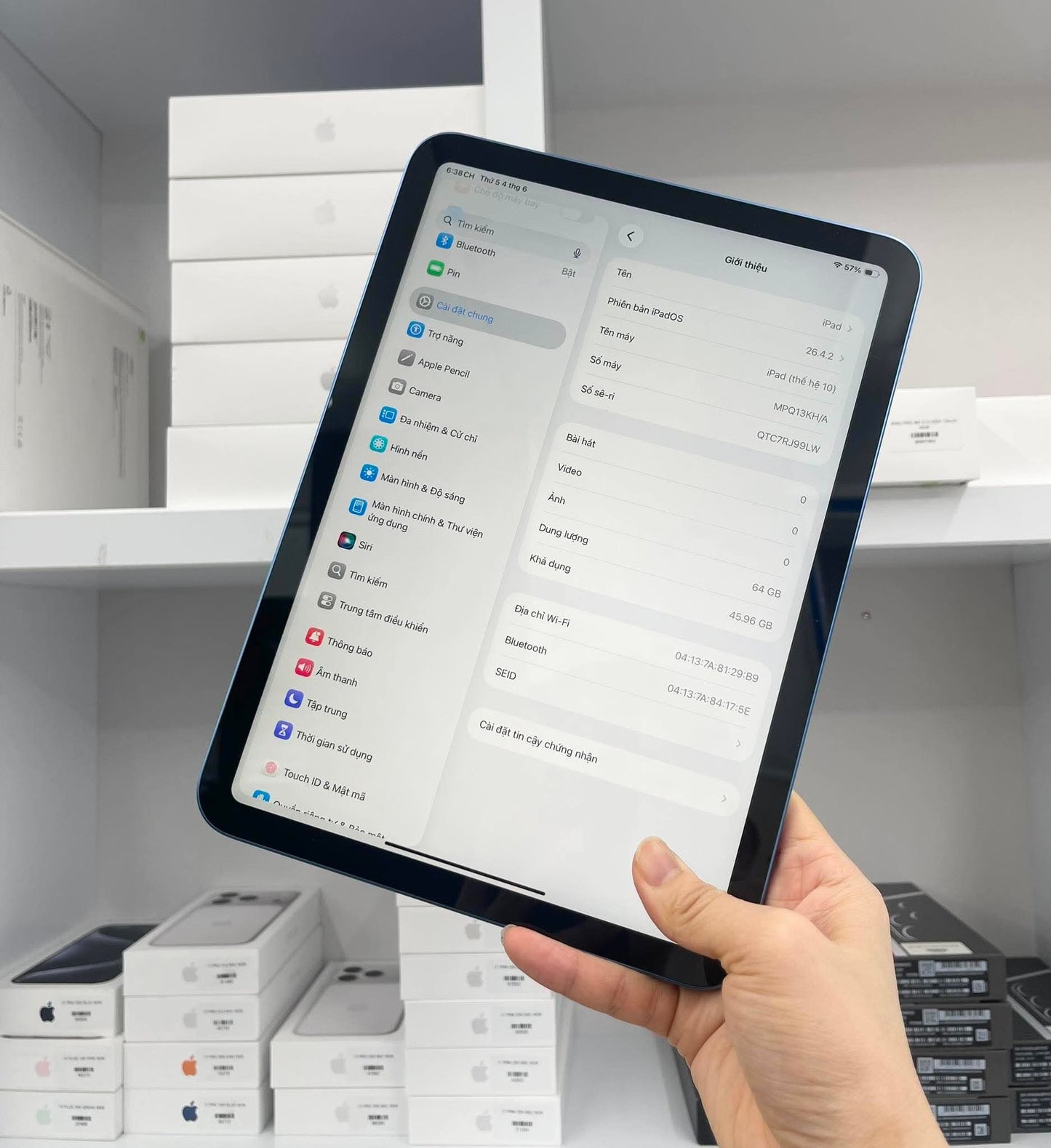 Ipad Gen 10 64gb Blue - Pin 100% -J99LW TEKU