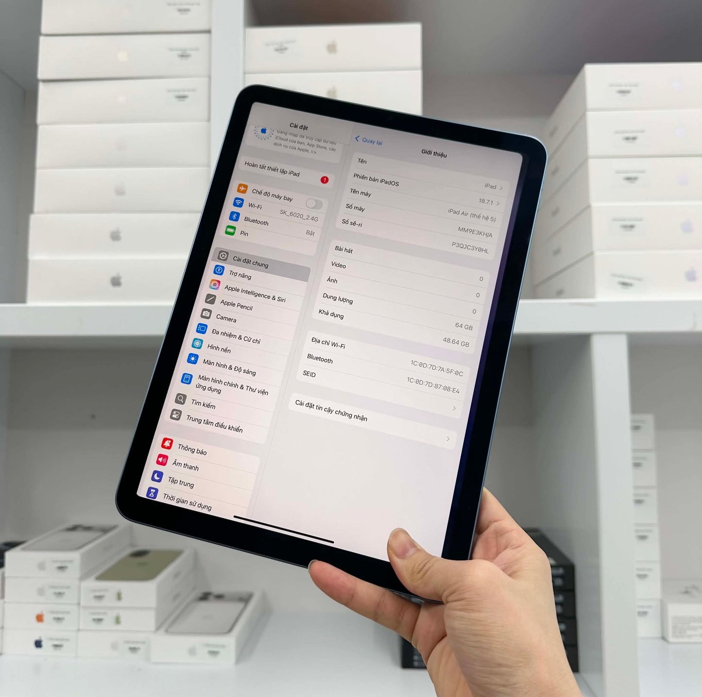 Ipad Air 5 64gb Màu Blue - Pin 85% - 3Y0HL A-*