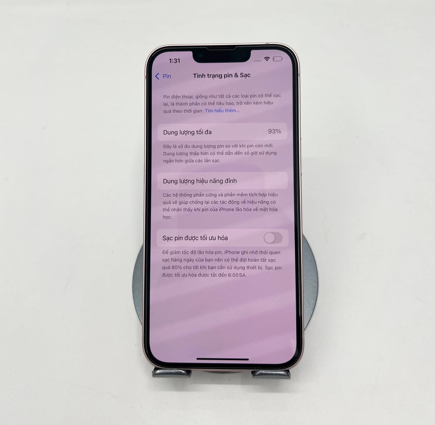 IPhone 13 bản 128Gb Màu Hồng - Pin 93% - 27593
