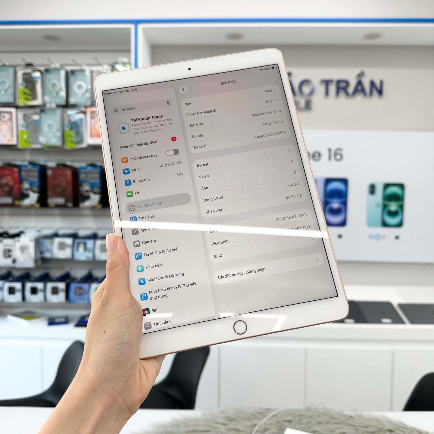 IPad Air 3 64gb Vàng - Pin 83% - ZLMPG A-*