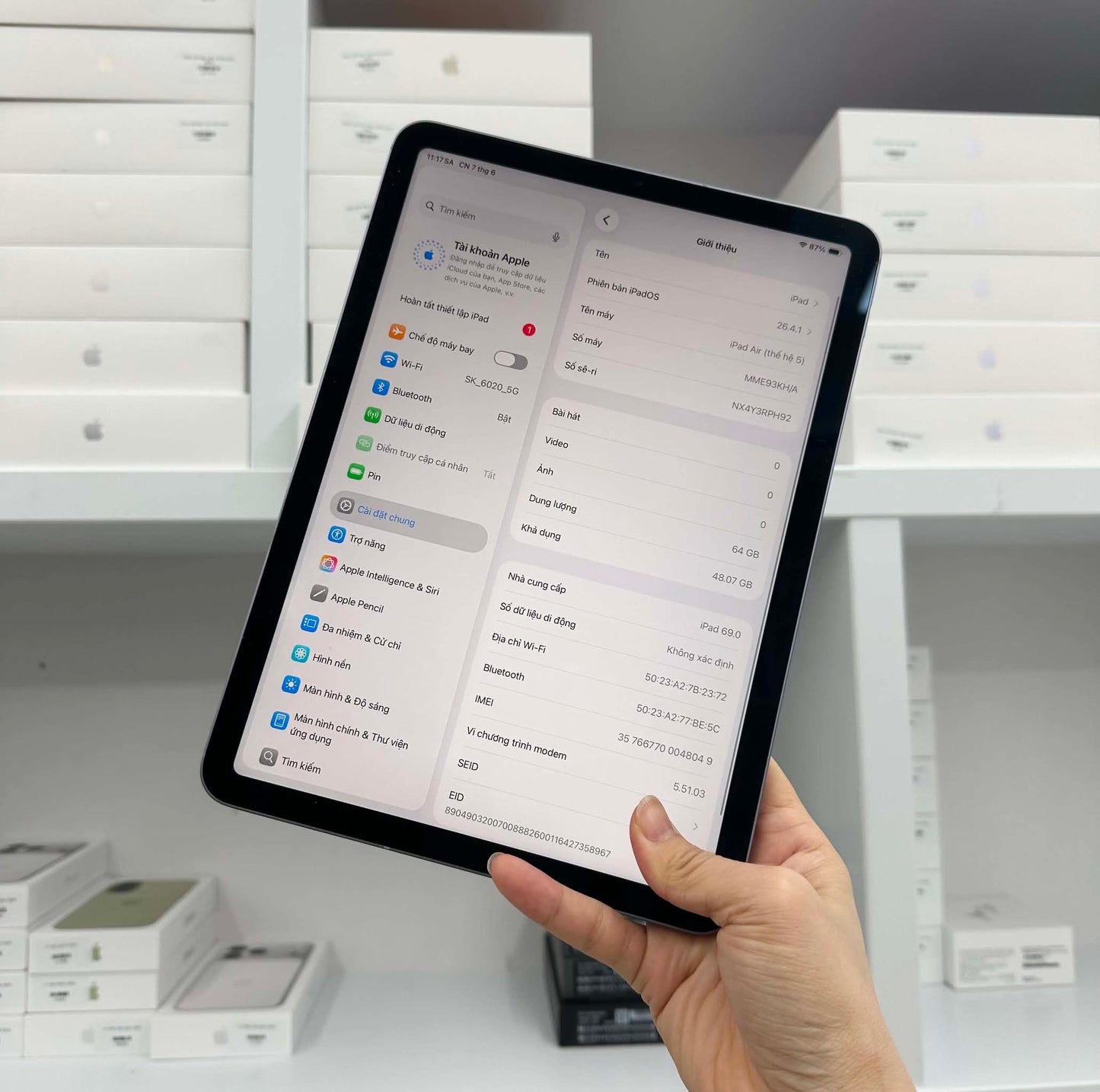 Ipad Air 5 64gb Màu Tím- Pin 91% - RPH92 A-*