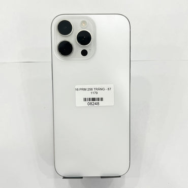 IPhone 16 ProMax 256gb Màu trắng - Pin 87%- 08248 Busan