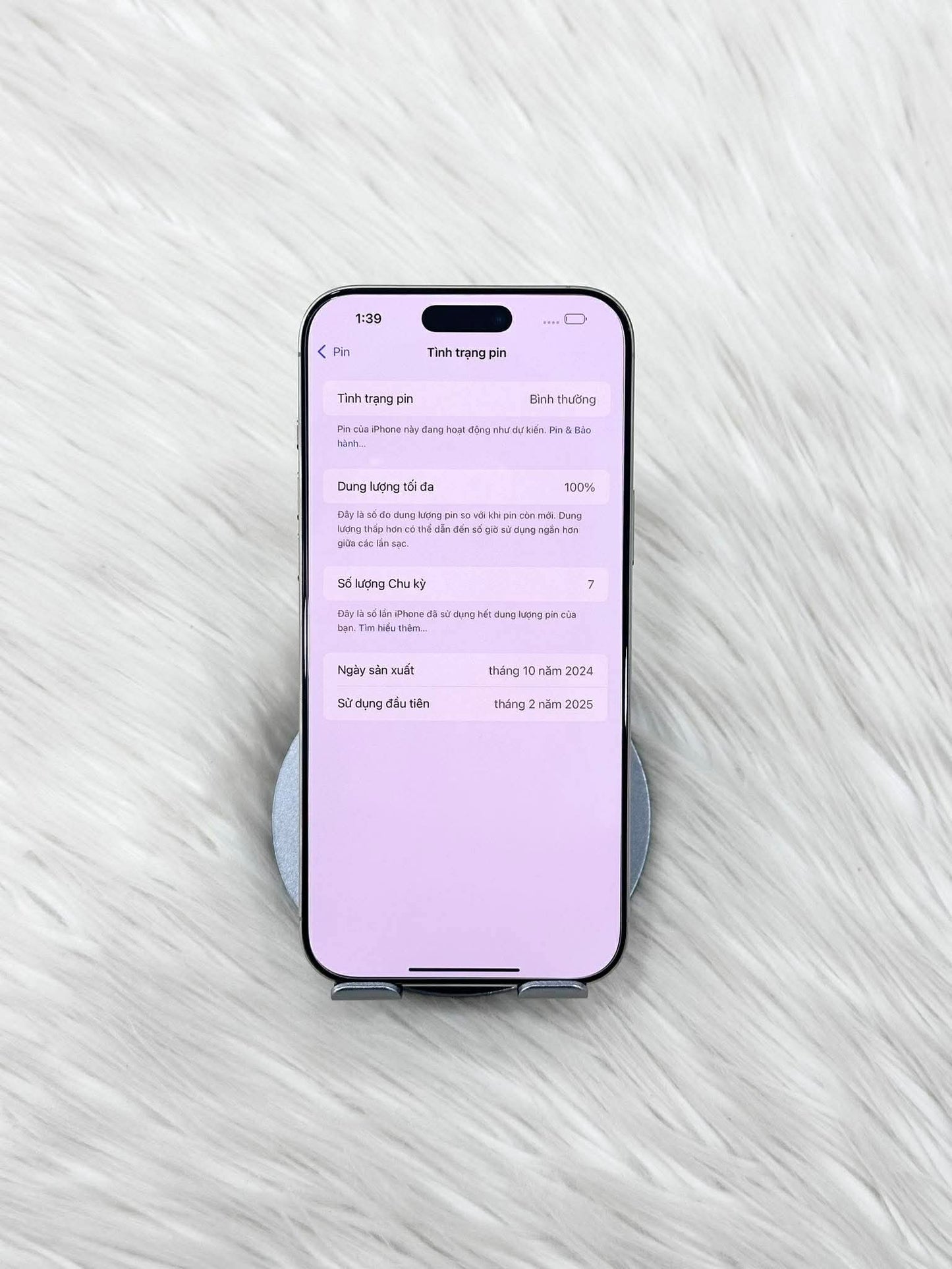 IPhone 16 Promax 256GB màu Titan - Pin 100% sạc 6 lần - 86890 TEKU *