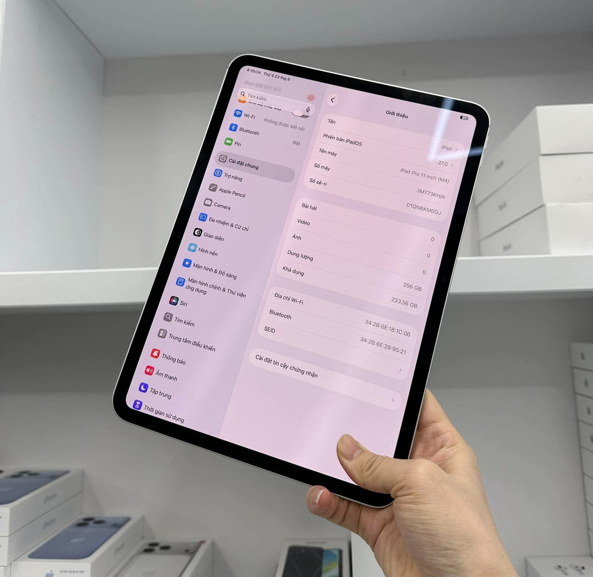 IPad Pro M4 256 màu Bạc Demo- sạc 23 lần -KM0GJ - a-* Busan
