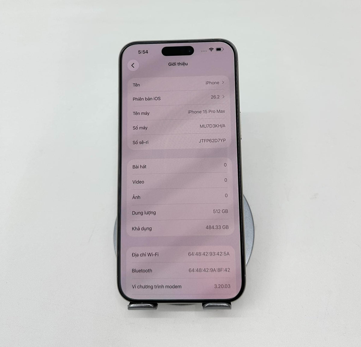 IPhone 15 Promax 512gb Màu Trắng - Pin 100% sạc 8 lần - 63568