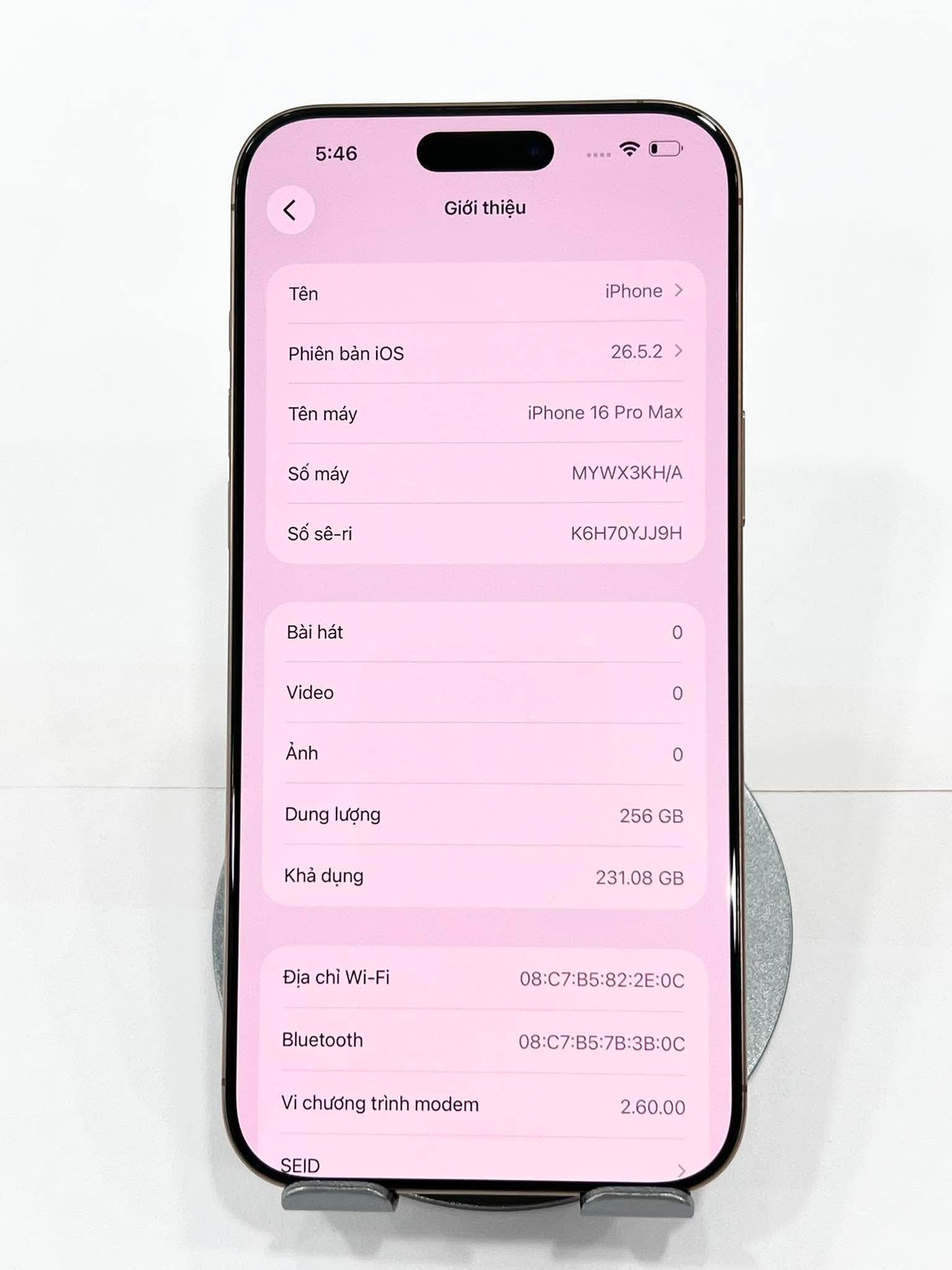 IPhone 16 ProMax 256GB Màu vàng - Pin 91% - 95182 Teku