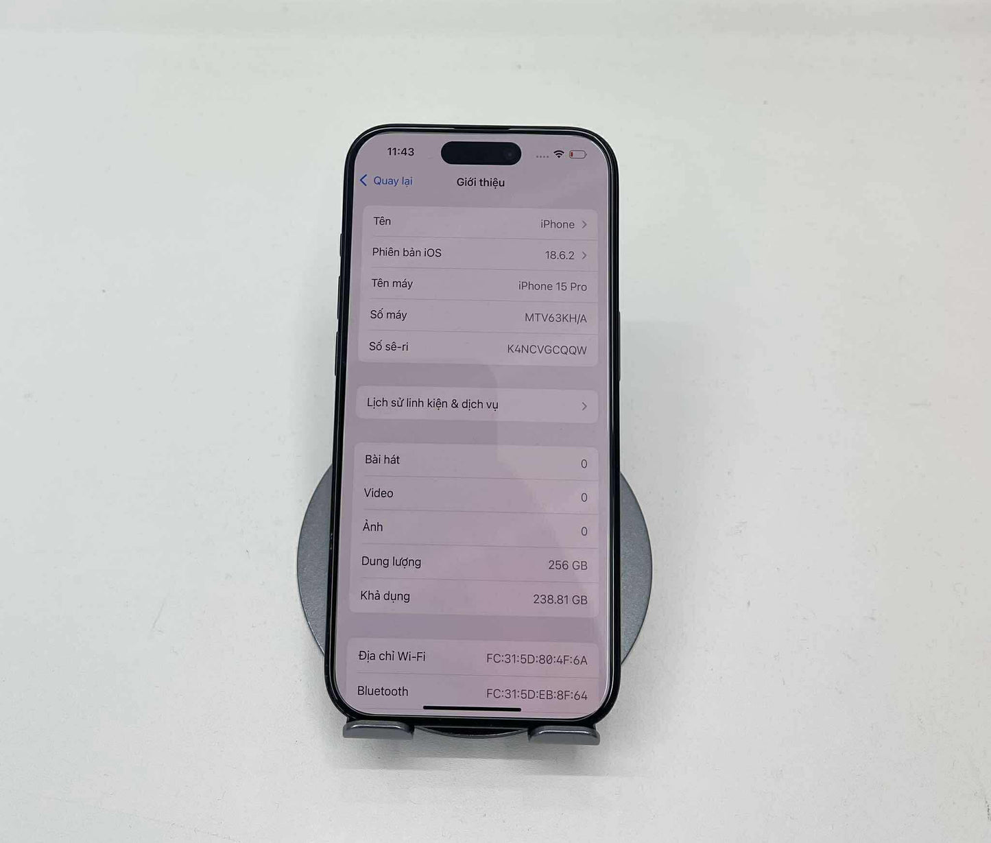 IPhone 15 Pro 256gb Màu Blue - Pin 88% - 39861 - A-*