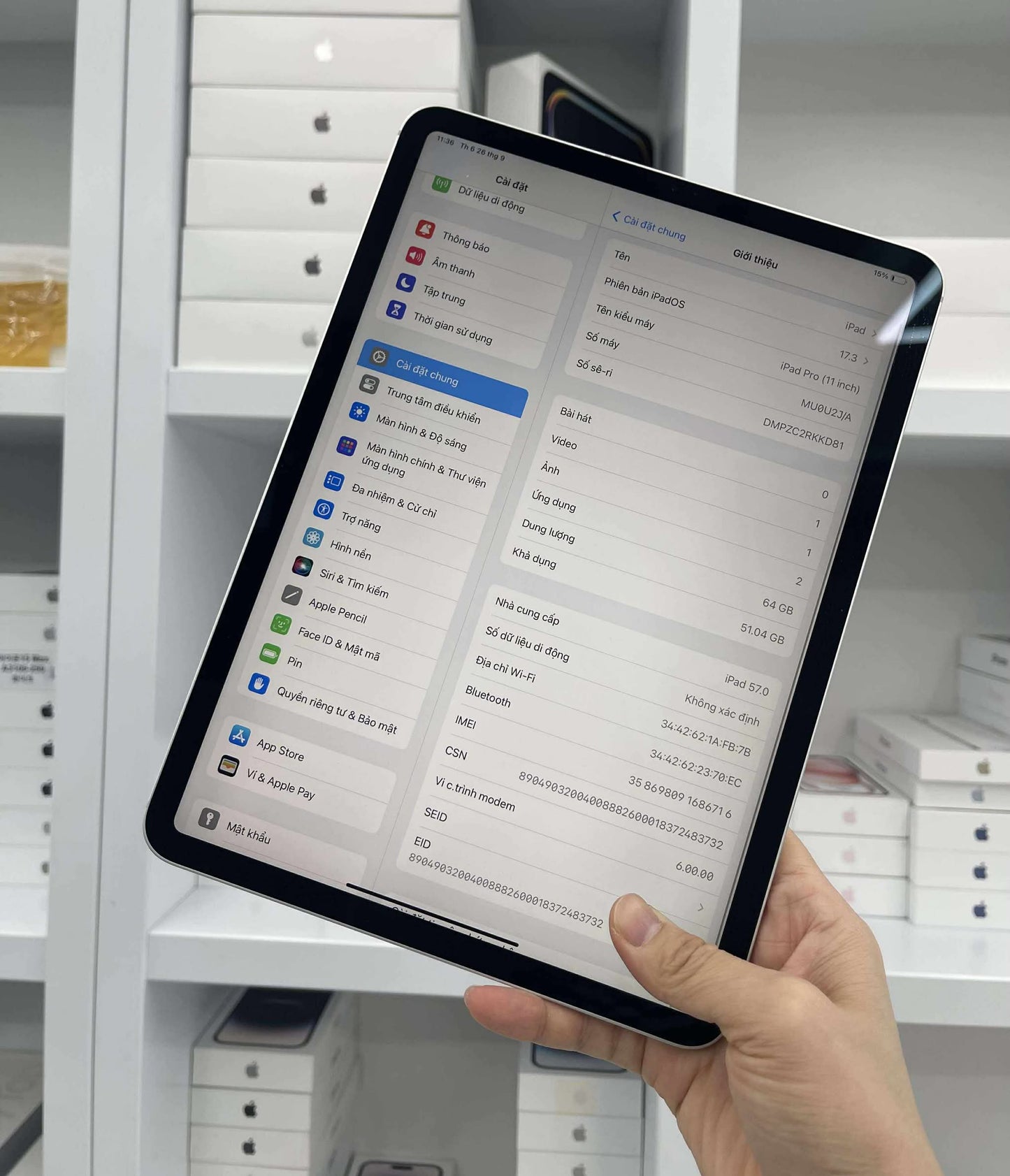 IPad Pro 2018 bản 64GB Màu bạc - Pin 95% - RKKD81