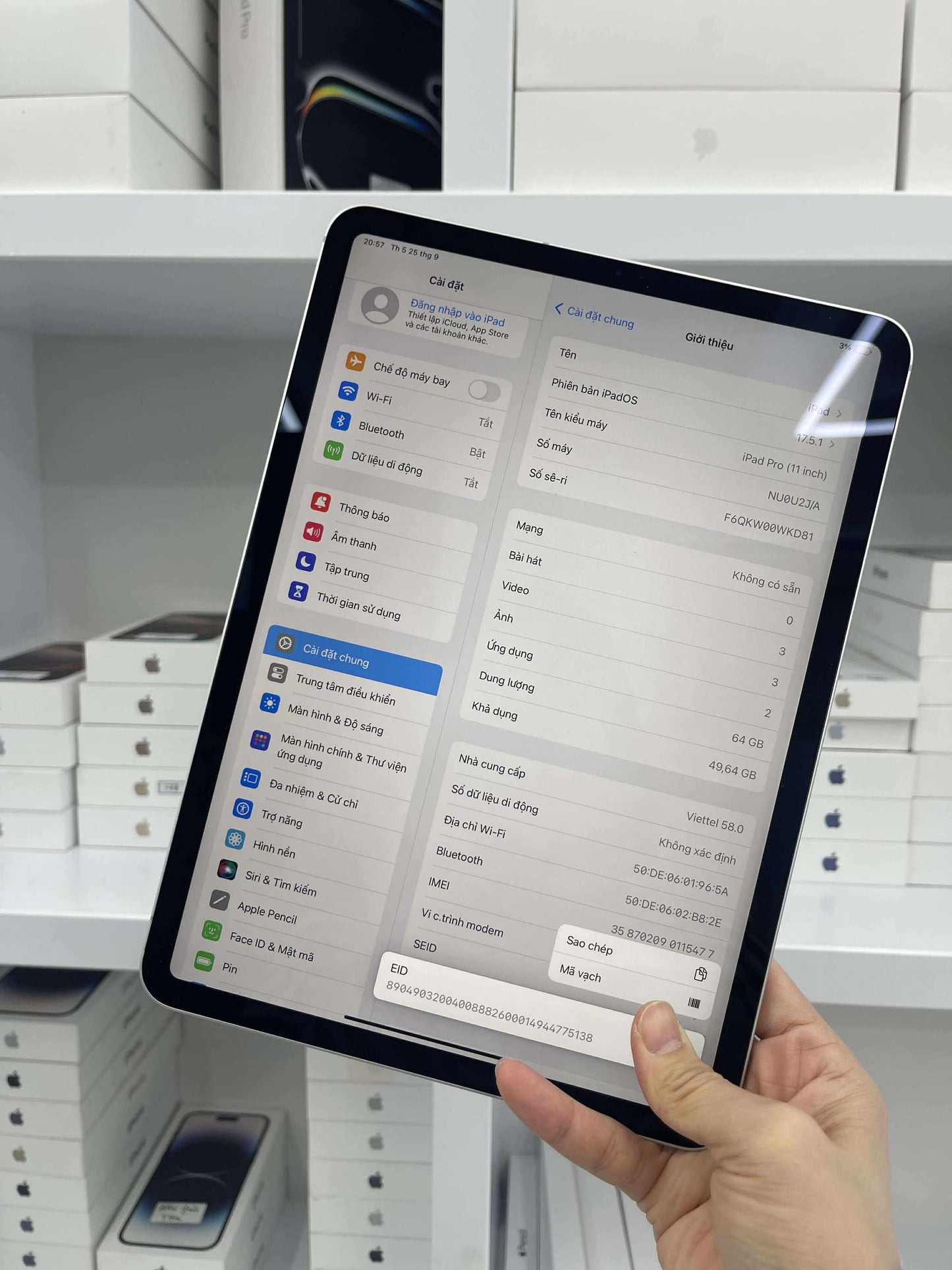 IPad Pro 2018 bản 64GB Màu bạc - Pin 100% - WKD81