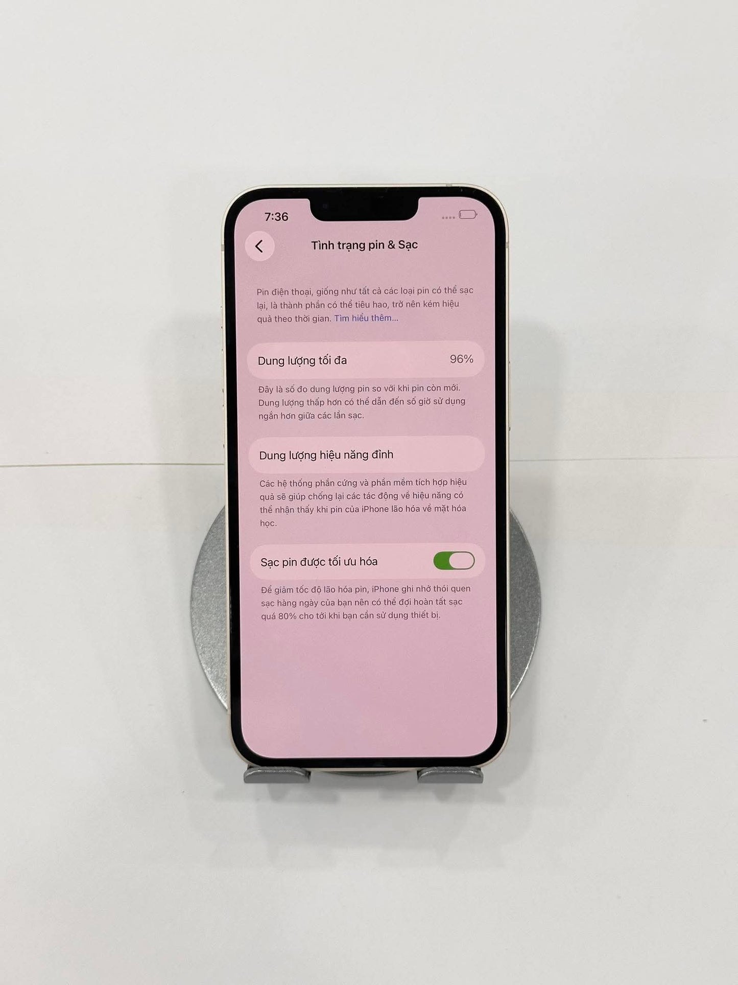 IPhone 13 128gb Màu Trắng - Pin thay 96% - 13826 - A- Teku