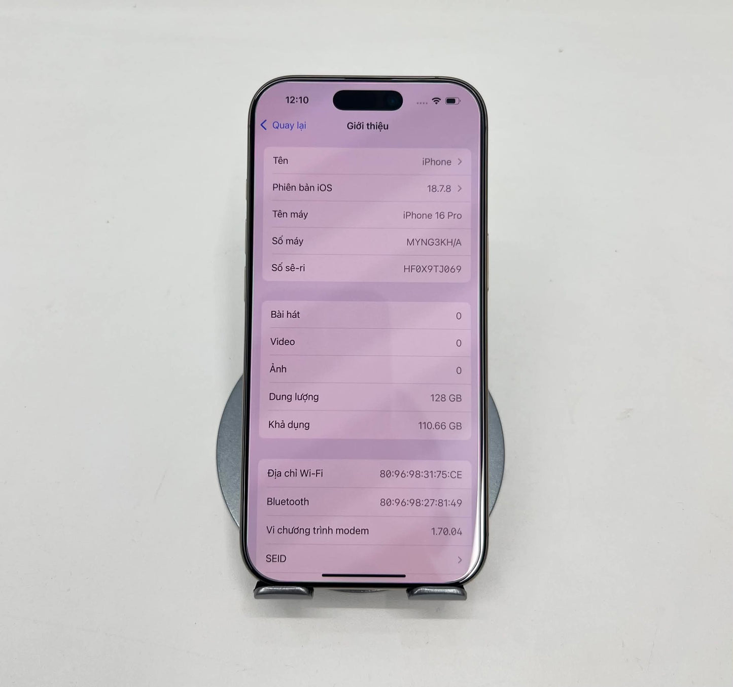 IPhone 16 Pro 128gb Màu Titan - Pin 92% - 07755 Teku