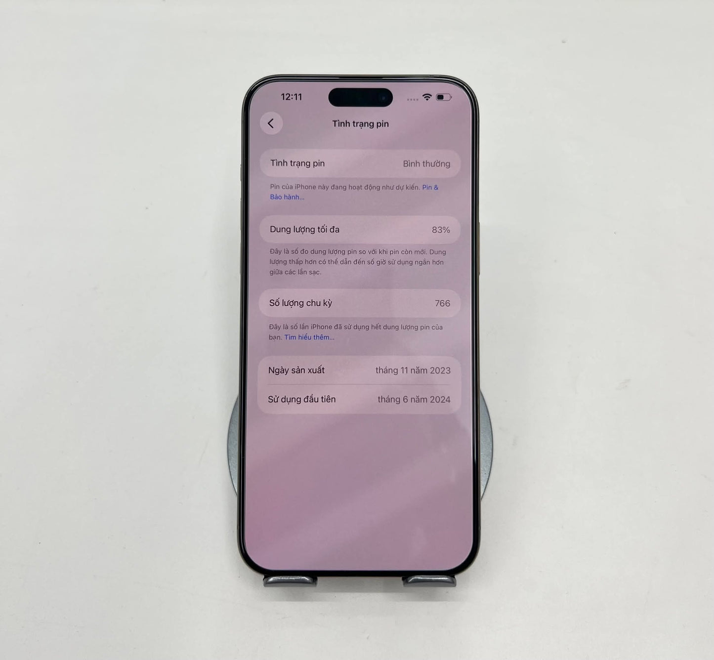 IPhone 15 Promax 256gb Màu Titan - Pin 83% - 09317 A-*
