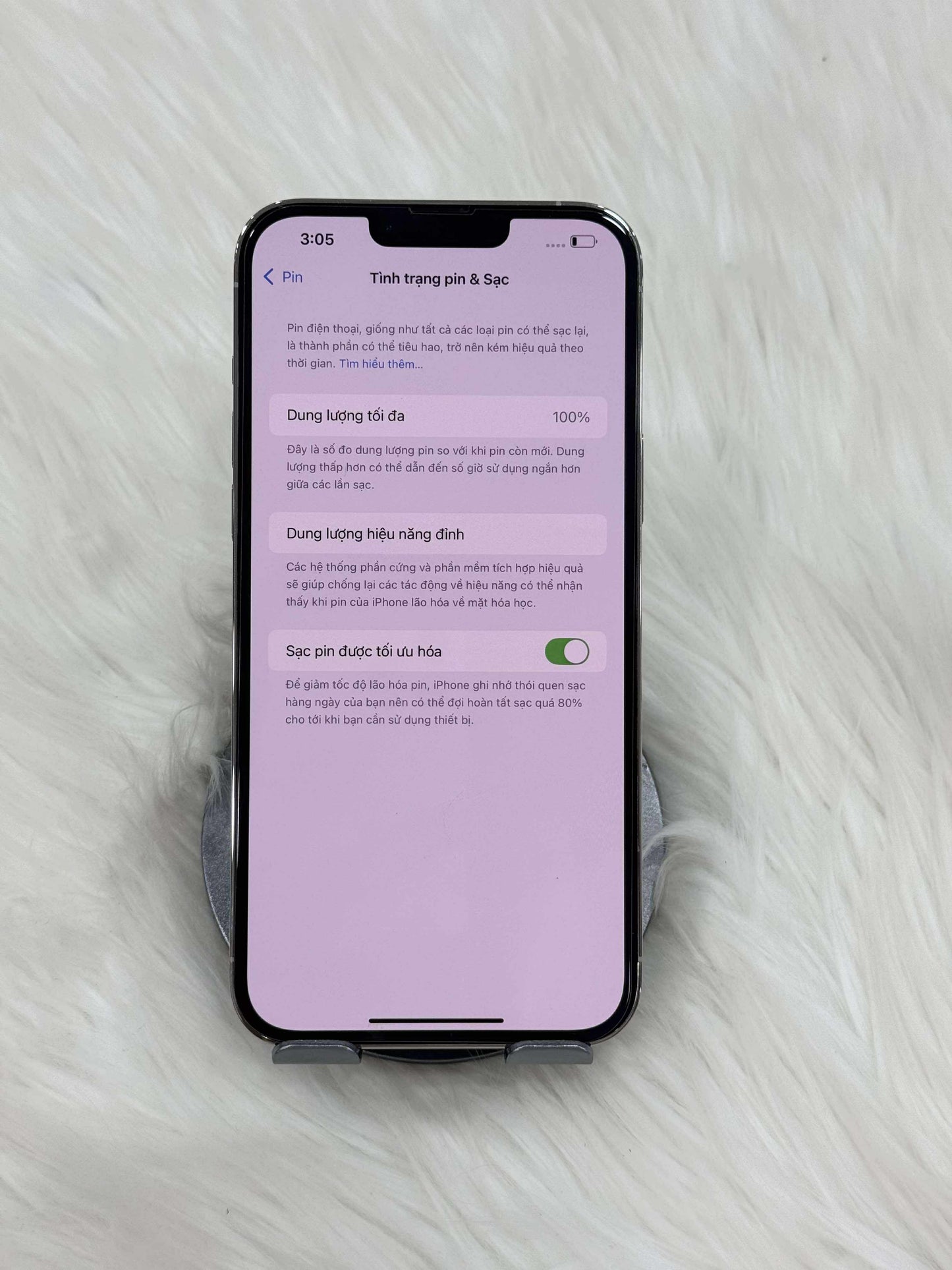 IPhone 13 ProMax 256gb Màu trắng - Pin thay mới 100% - 04525 - TEKU