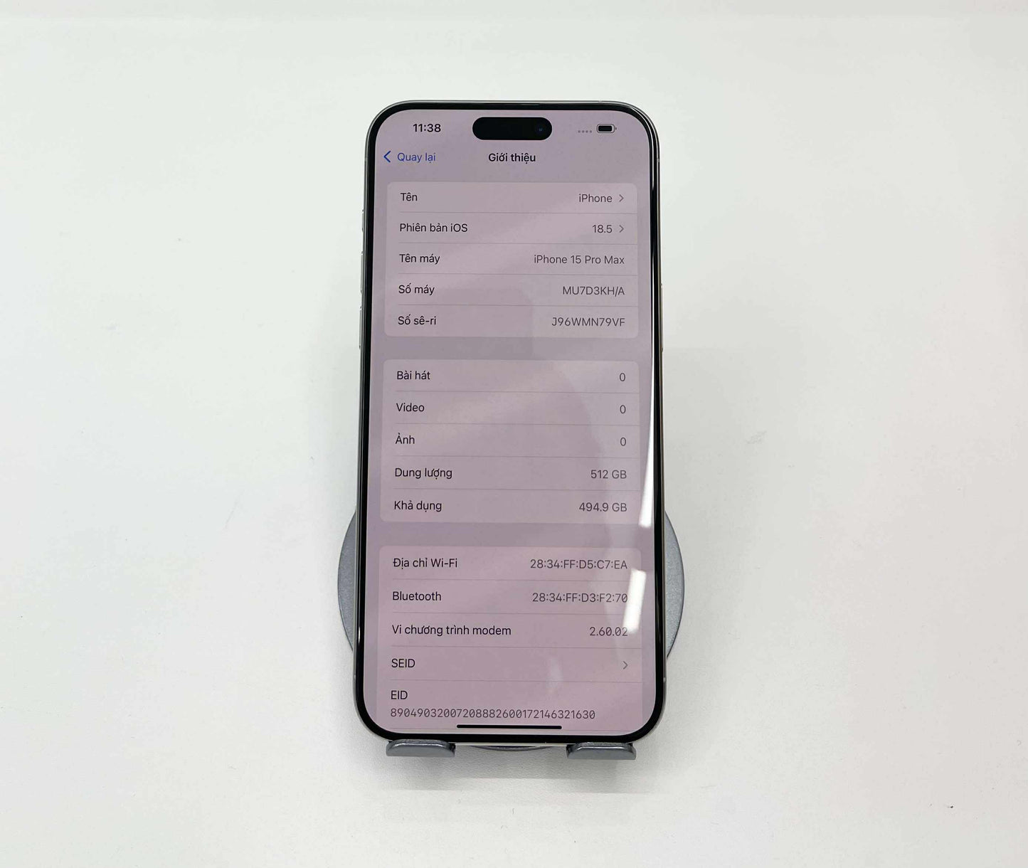 IPhone 15 Promax 512gb Màu Trắng - Pin 94% - 83400 *
