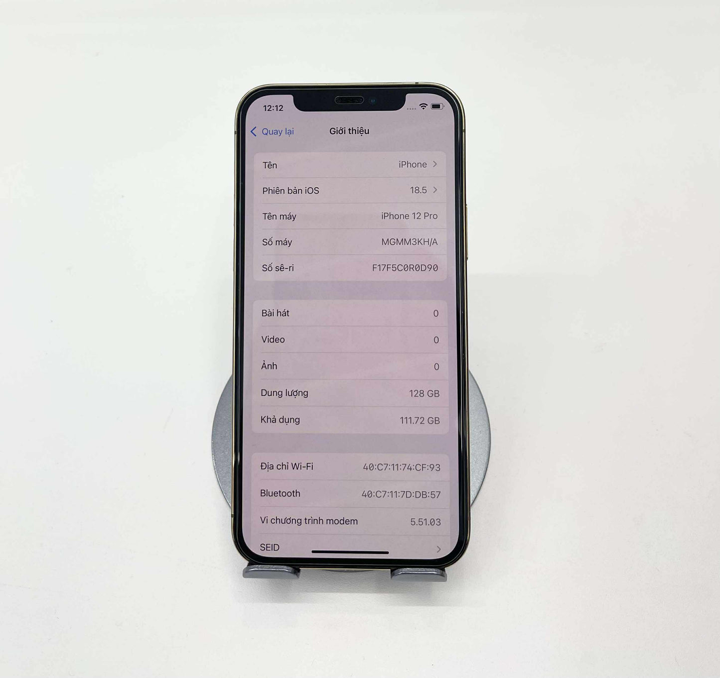 IPhone 12 Pro 128gb Màu vàng - Pin thay mới 100% - 95652
