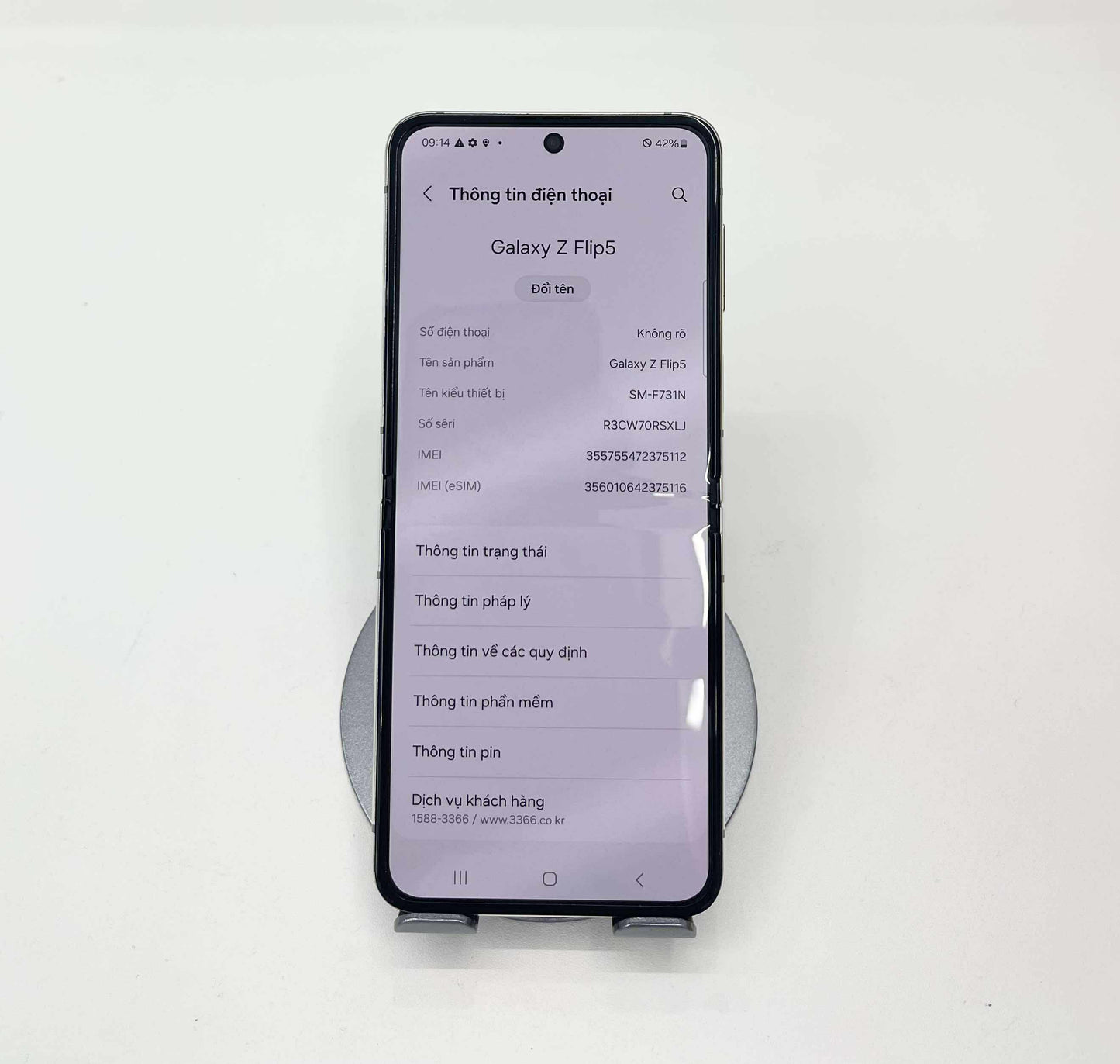 SamSung Zflip 5 512GB Màu Trắng - A- - 75112 teku