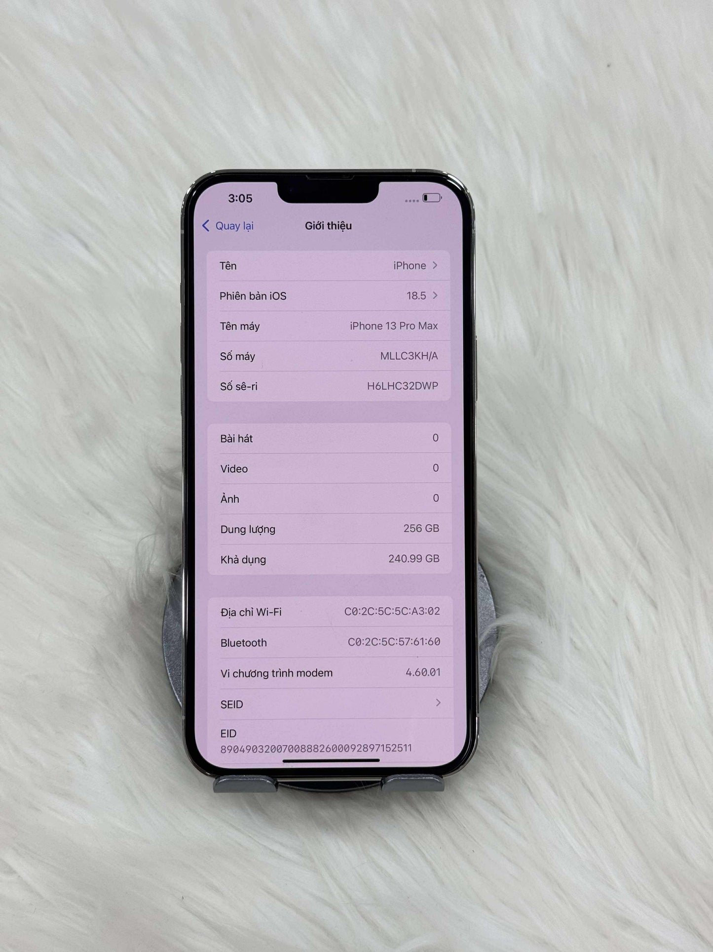 IPhone 13 ProMax 256gb Màu trắng - Pin thay mới 100% - 04525 - TEKU