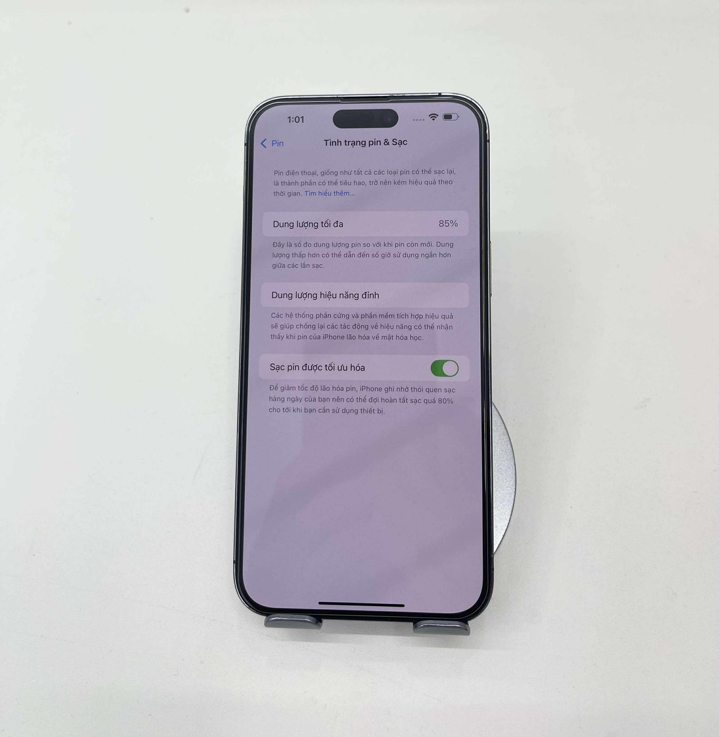 IPhone 14 ProMax 128GB Màu tím - Pin 85% - 30354 A-*