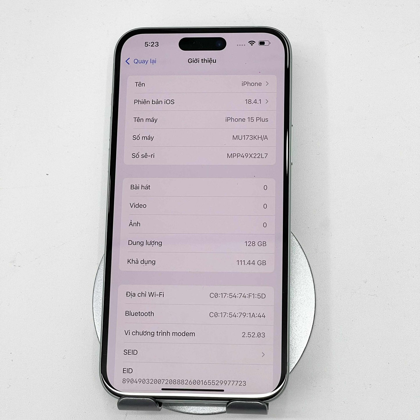 Iphone 15 plus 128gb màu Xanh Lá - Pin 88% - 069933500
