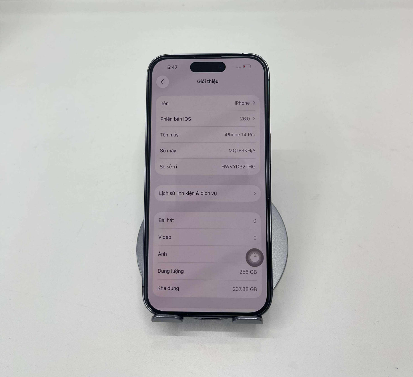 IPhone 14 Pro 256gb Màu Tím - Pin 100% - 39522*