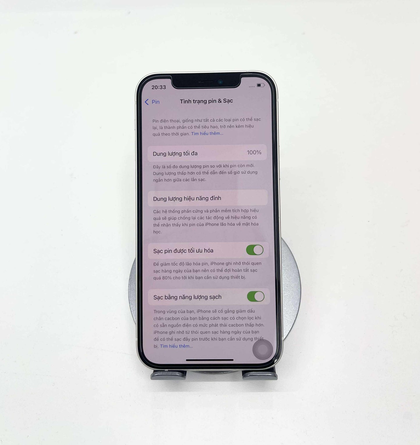 IPhone 12 bản 128gb Màu trắng - Pin 100% - 10769