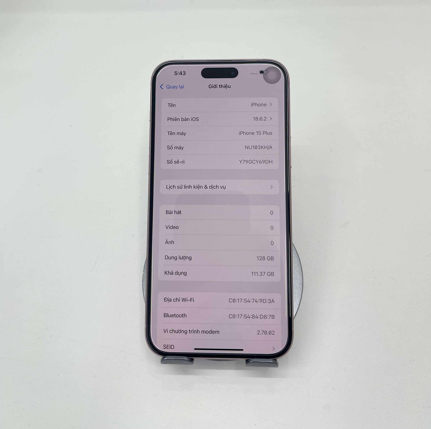 IPhone 15 Plus 128GB Màu hồng REFO - Pin 100% - 42321*