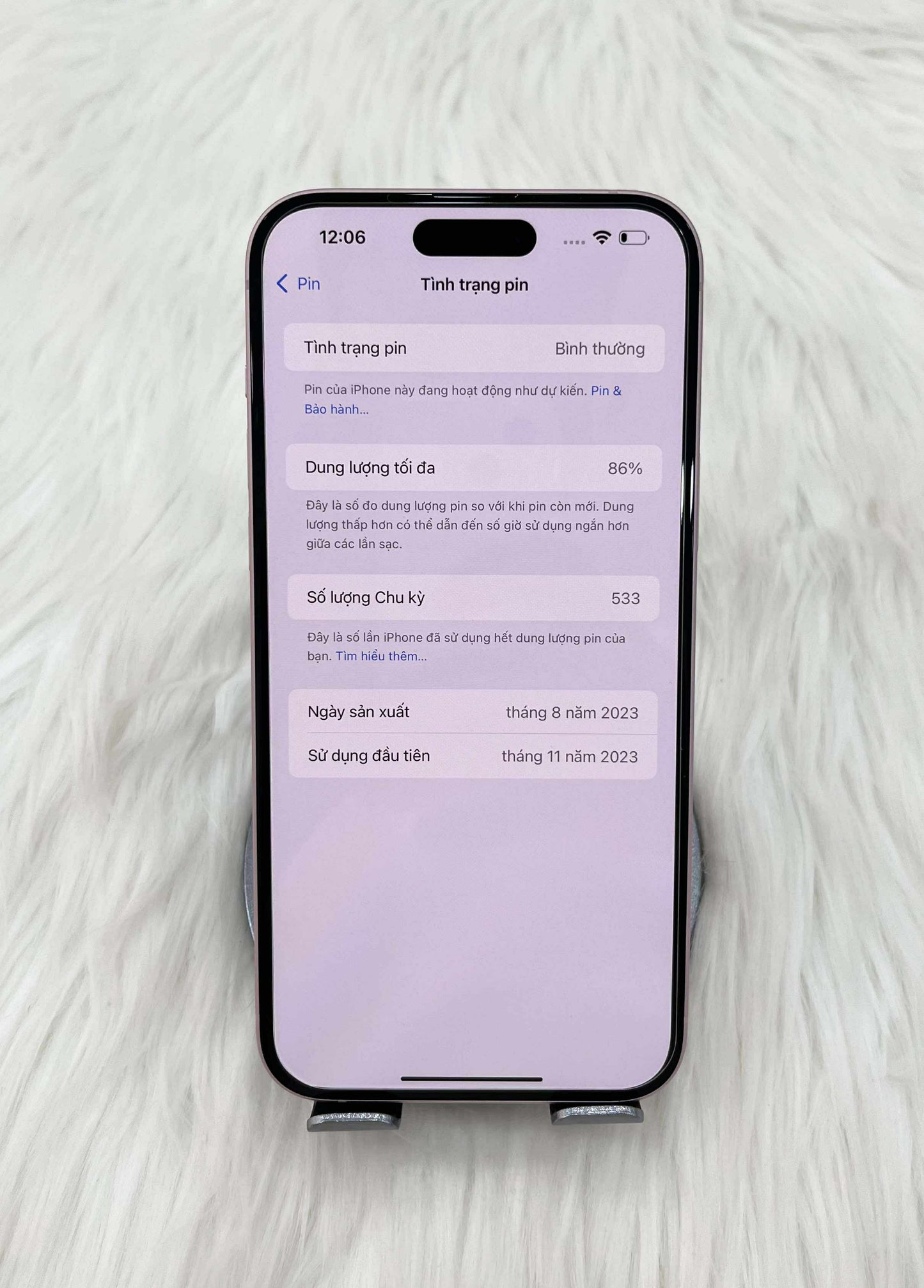 Iphone 15 Plus 128GB màu Hồng - Pin 86% - 03887 - A- TEKU