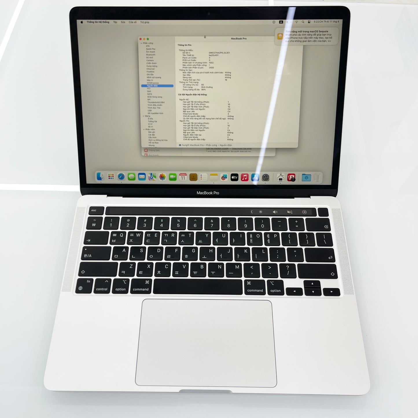 MacBook Pro M2 bản 8/256 màu Bạc - Pin 96% - T9D4M *
