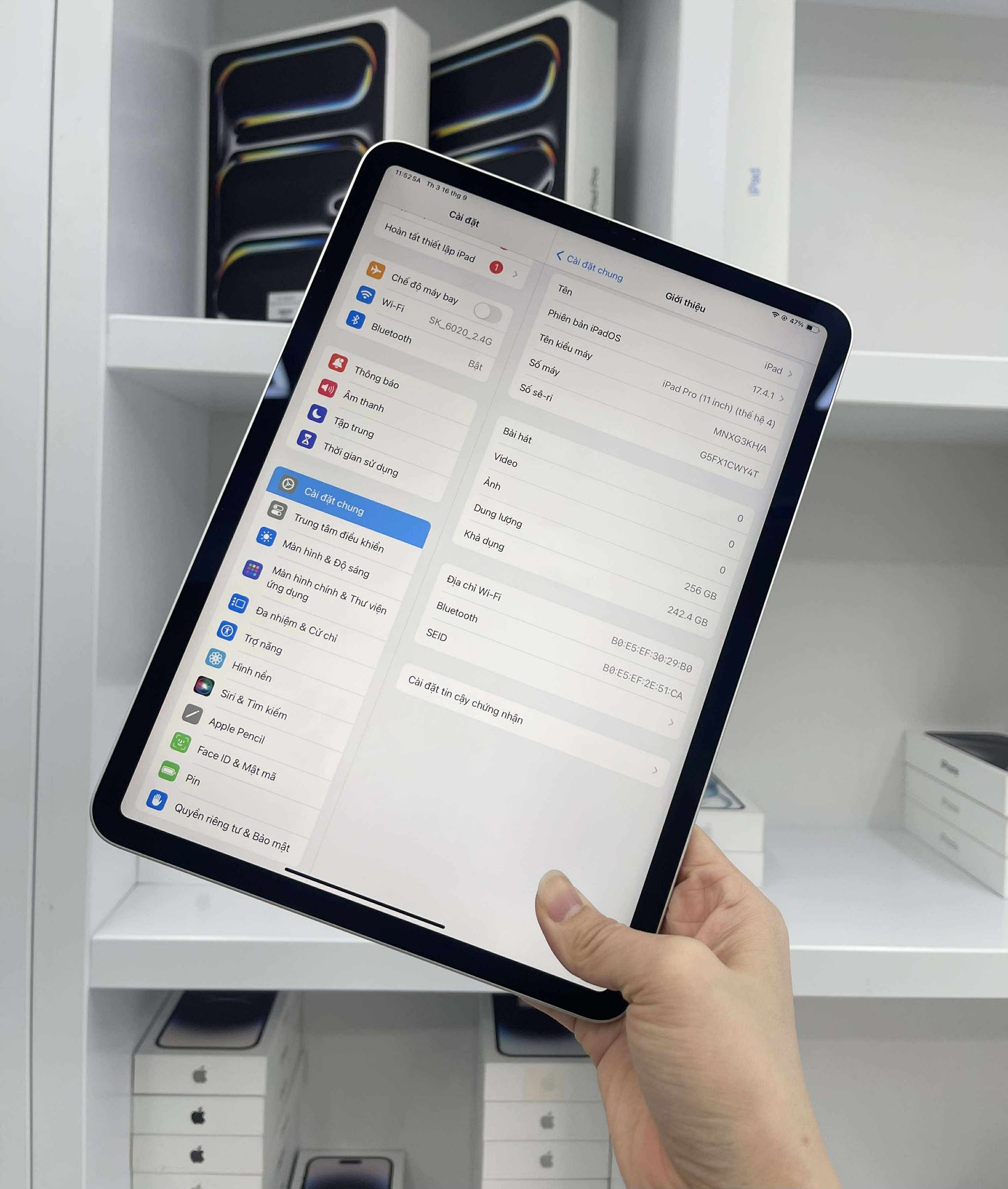 IPad Pro M2 bản 256GB Màu bạc - Pin 100% - CWY4T