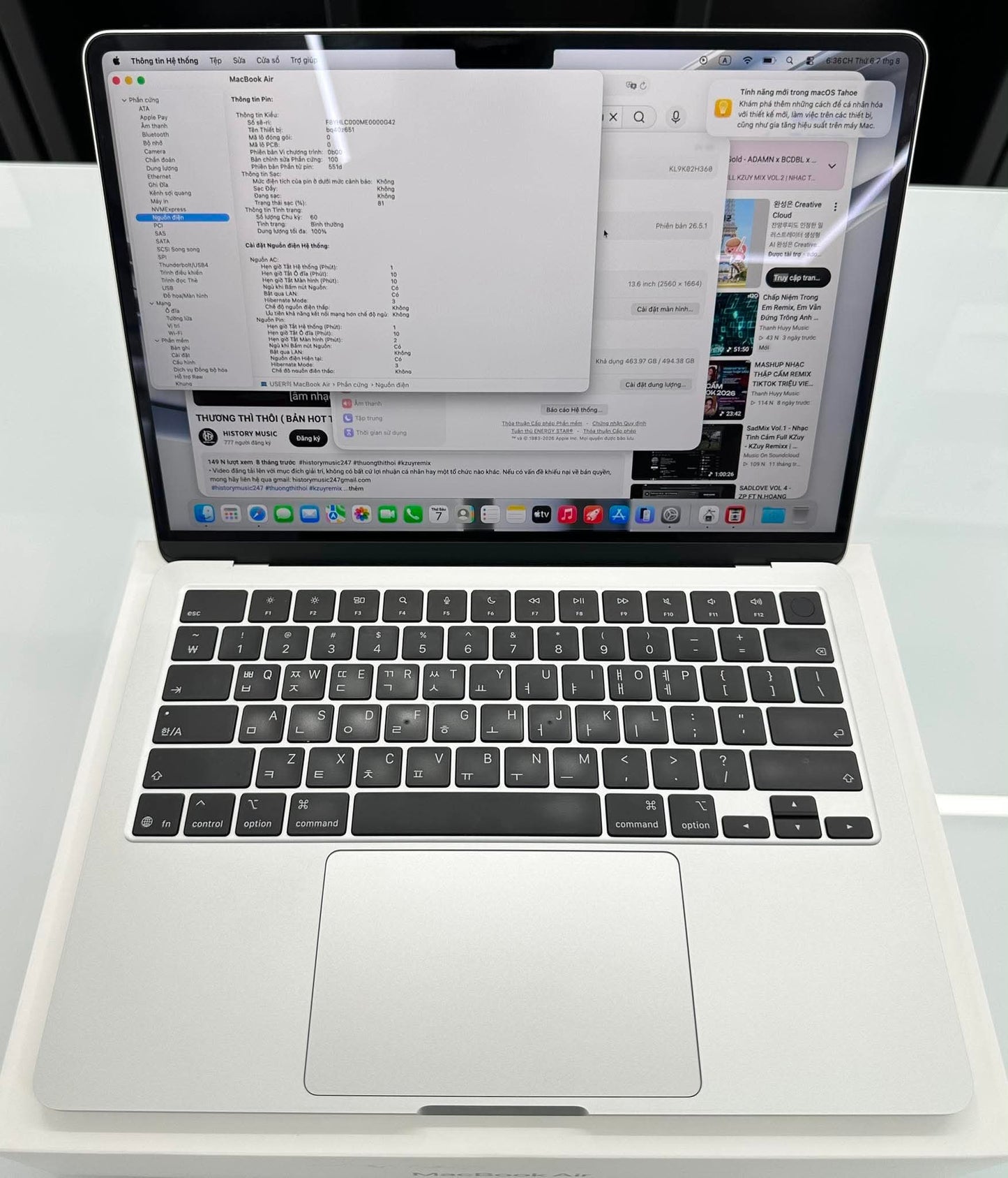 MacBook Air M4 24/512 bac  - Pin 100% sạc 60 lần  - 2H360 - a-*