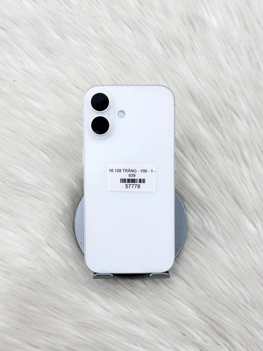 Iphone 16 128 Màu Trắng - Pin 100% sạc 1 lần - 18101/ 57778 Box TEKU