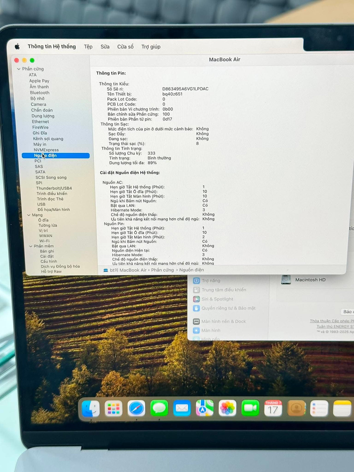 MacBook Air M2 8gb/256gb Màu Xám 15 inch - Pin 89% - JC2KP- A-* Teku