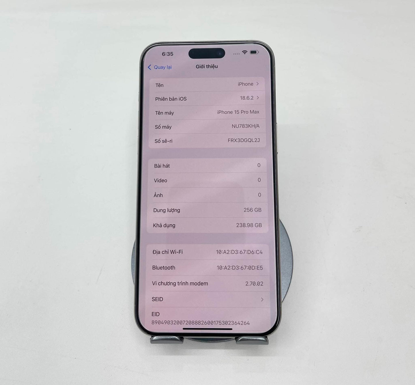 IPhone 15 Promax 256gb Màu trắng - Pin 95% - 68223