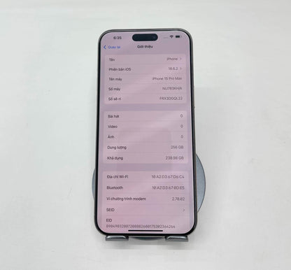 IPhone 15 Promax 256gb Màu trắng - Pin 95% - 68223